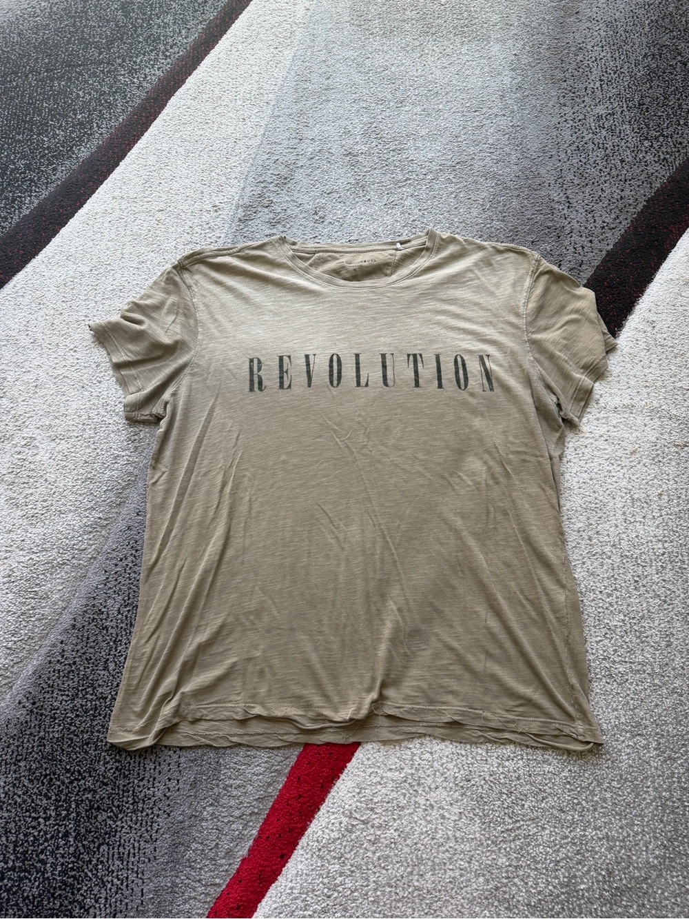 John Varvatos Revolution Faded Olive Green Tee Shirt